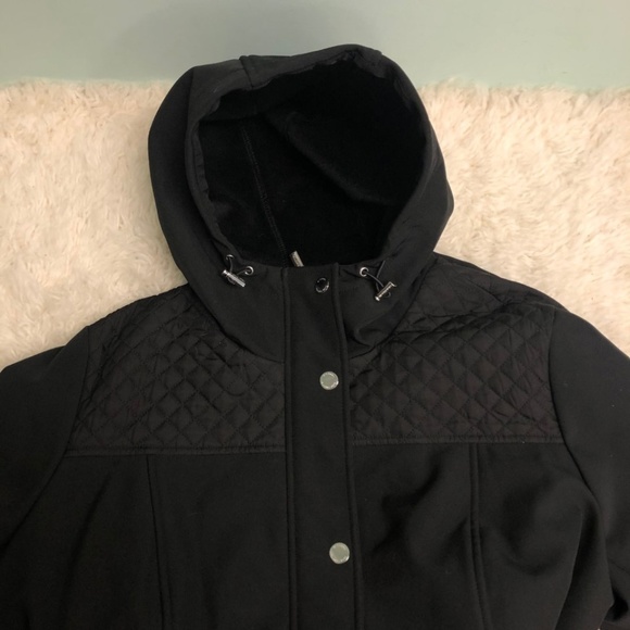 Michael Kors | Women's Belted Rain Jacket | Black | Size XLarge - Picture 5 of 6